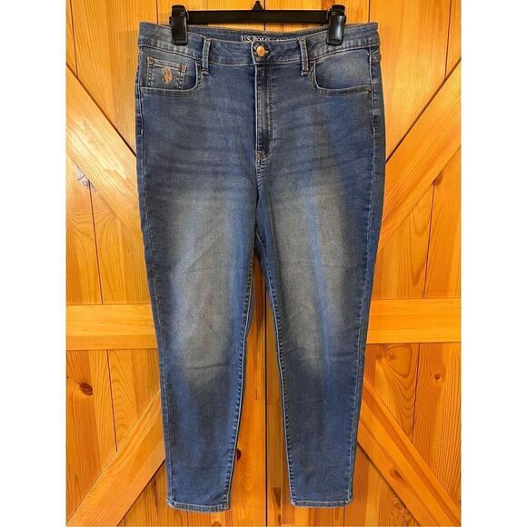 US POLO ASSN HIGH-RISE Skinny Jeans Med Wash size 17 (3491) - Picture 1 of 8